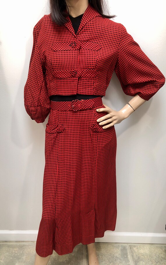 Vtg Deadstock 1950s “Daryl” 2Pc Wiggle Dress Suit - image 4