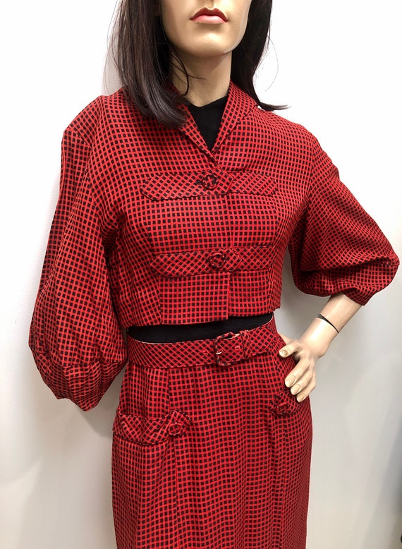 Vtg Deadstock 1950s “Daryl” 2Pc Wiggle Dress Suit - image 2