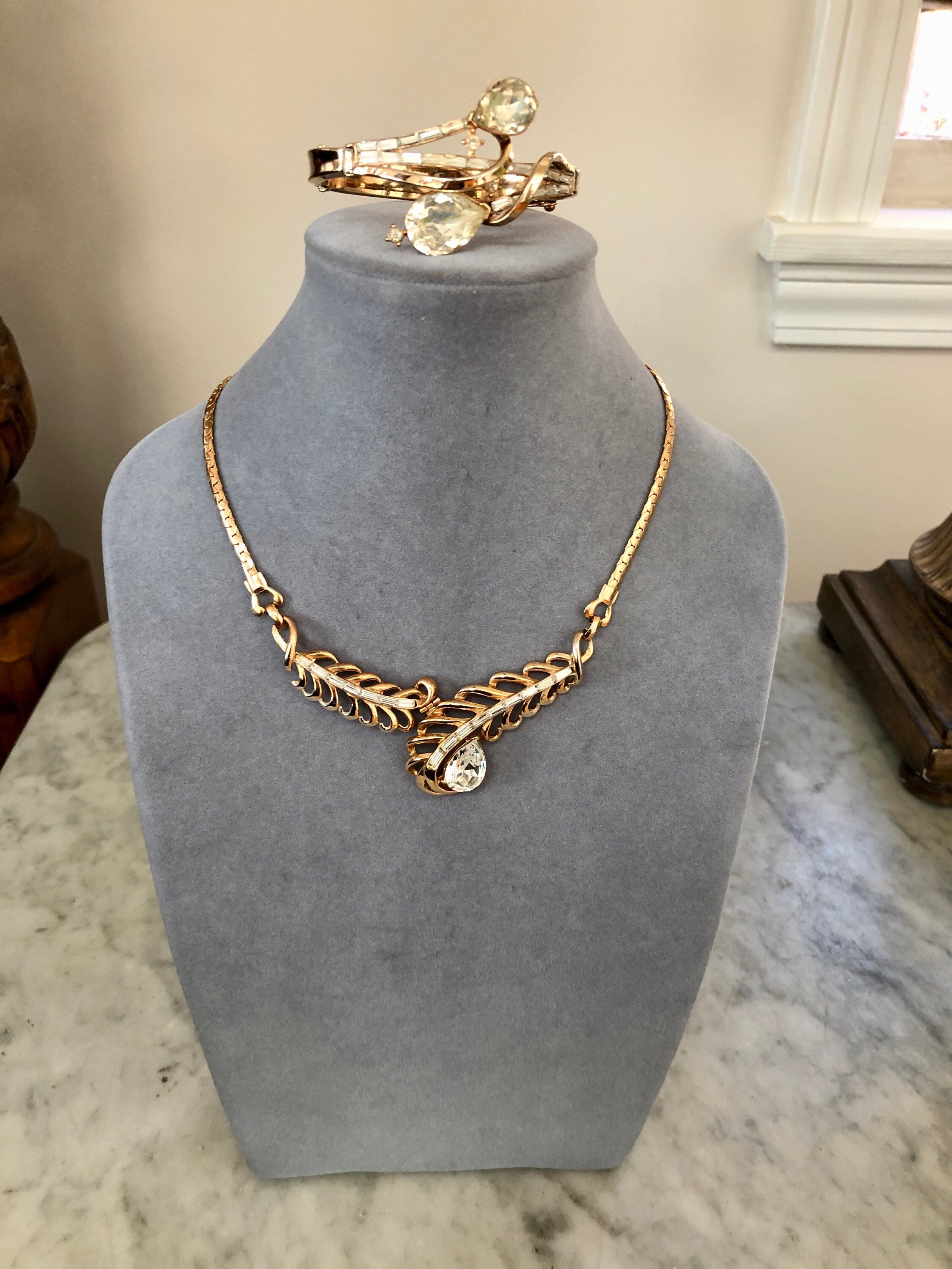 VTG 1950s TRIFARI Gems of India ブレスレット ネックレス Alfred