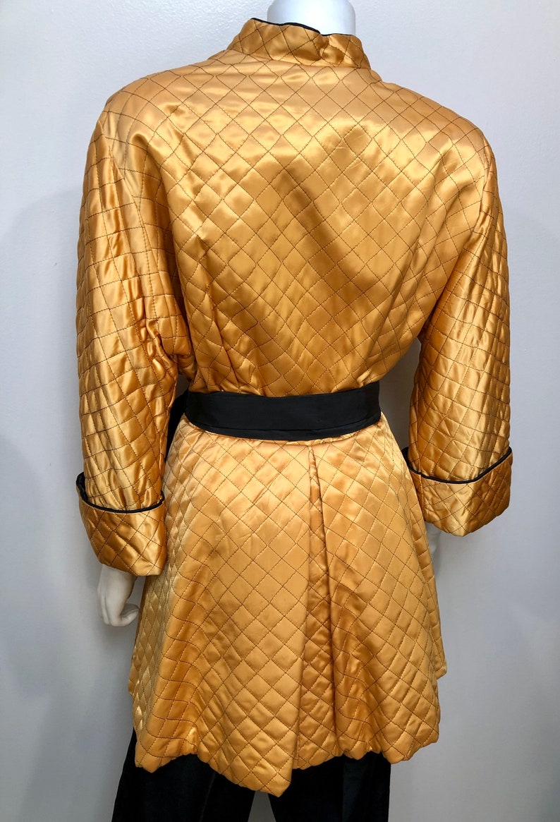 Vtg 1940s Gold Satin Princess-cut Hostess Jacket - Etsy