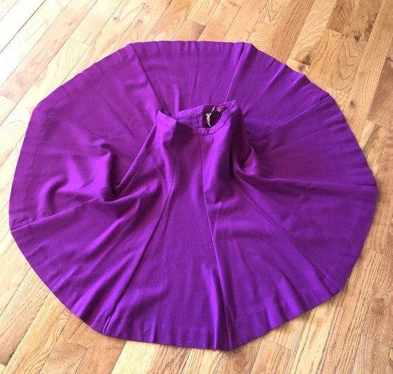 Vtg 1950s PLUM CIRCLE Skirt & Pin-Up Sweater - image 8