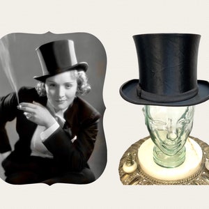 Antique 1900 Victorian SILK COLLAPSIBLE German Top Hat