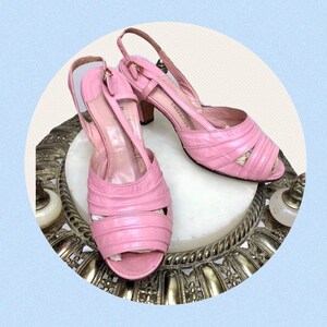 Scarpe con tacco a spillo Mademoiselle Pin-Up rosa petalo anni &#39;50