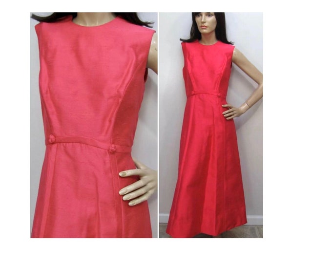 Vintage 1960's hair Spray Girl Group Diva Hot Pink Shantung Gown - Etsy