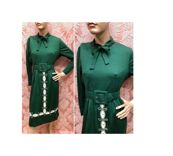 Vtg 1960s Suzy Perette by Victor Costa Green Jerse