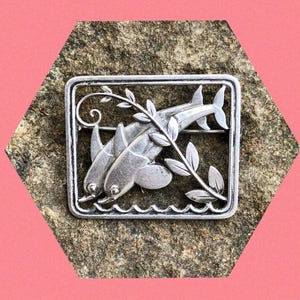  925S シルバー ドルフィン ブローチ Dolphin Brooch Sterling Silver - Etsy Canada