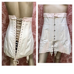 Vtg Pin-Up 1950s Boned BACK LACED Charmode CORSET