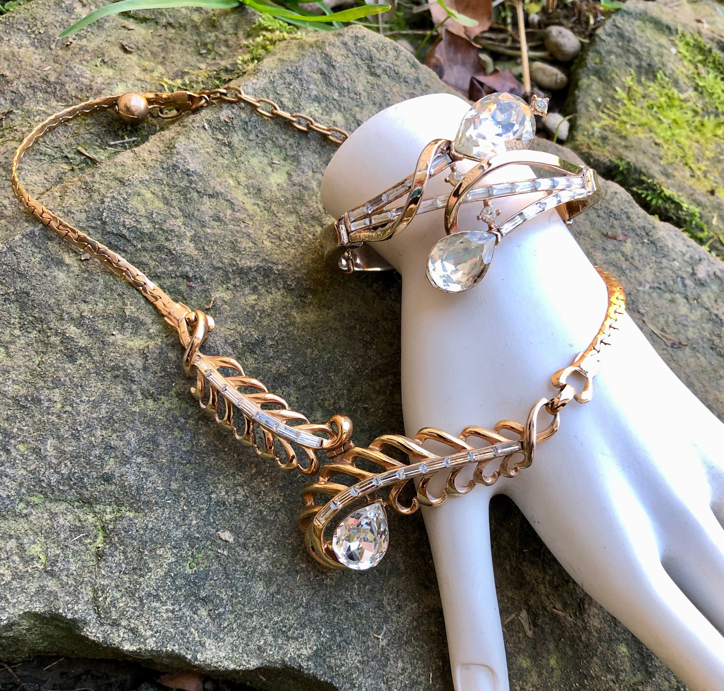 VTG 1950s TRIFARI Gems of India ブレスレット ネックレス Alfred