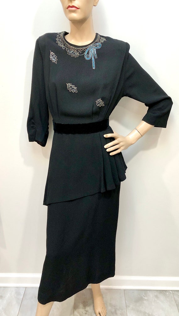 Crepe Satin Peplum Set 62622
