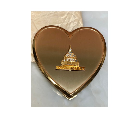 Vintage 1950’s HEART-Shaped WASHINGTON DC Powder C