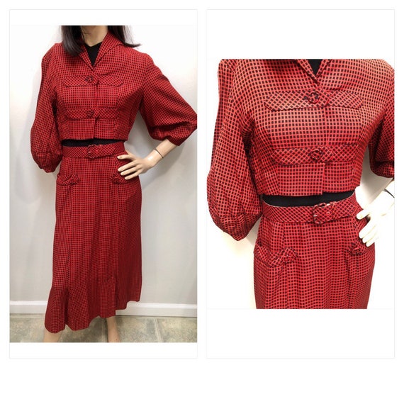 Vtg Deadstock 1950s “Daryl” 2Pc Wiggle Dress Suit - image 1