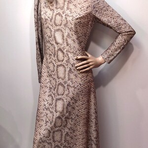 Vtg 1960s PYTHON Snake Print LUREX Maxi-dress XXS - Etsy