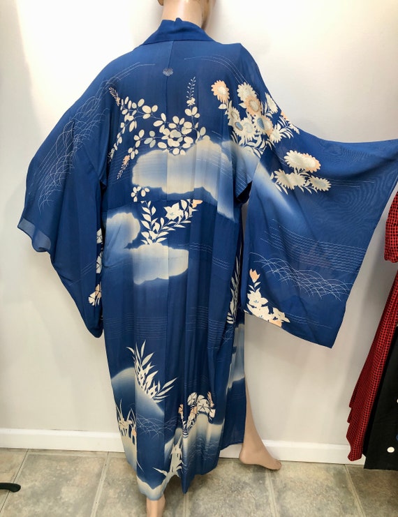 Vtg 1940s SILK Crepe “S. Nishimura” Japanese KIMO… - image 3