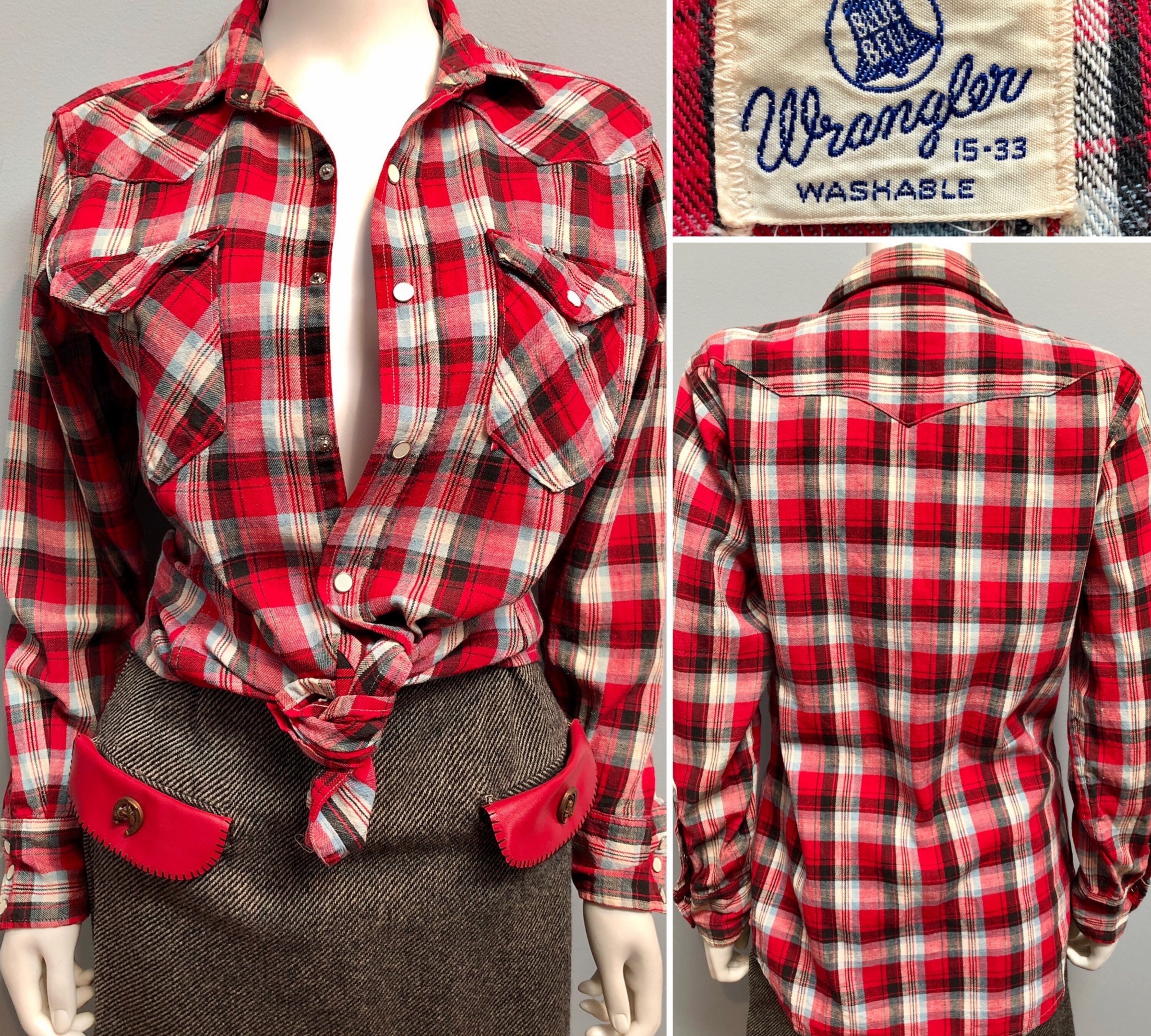 50s Plaid Mens Shirt - Etsy
