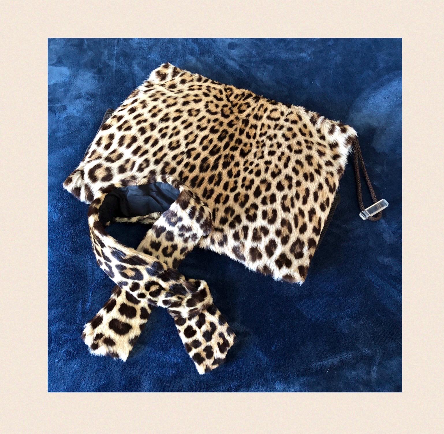 Vintage Leopard Print Hat and collar scarf 1940s 1950s BONWITT TELLER Vintage Leopard Muff - Etsy main image 3