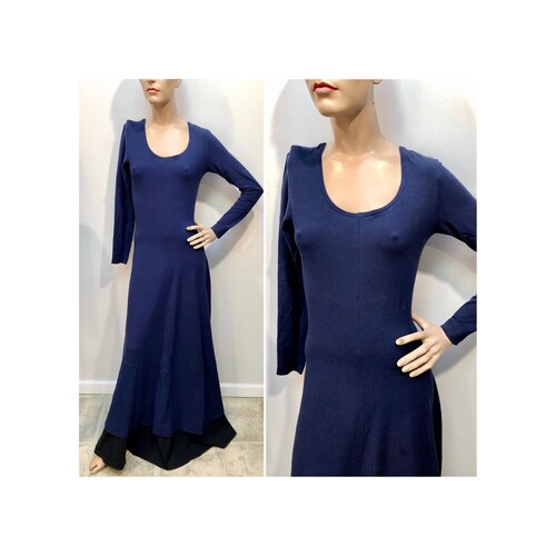 Vtg 1980s Avant-garde French Maxi T-Shirt shops Dress MARCEL MARONGIU