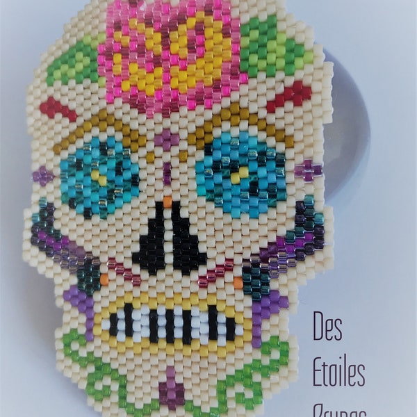 Broche Tête de mort mexicaine - Grand modèle