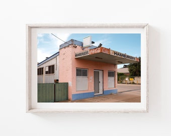 Hamburger Takeaway Digital Photography Art Print, Giclee, Australiana, Suburbia