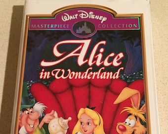 Verzamelaarsitem: Walt Disney&#39;s Alice in Wonderland Masterpiece Collection VHS 036 Tape-RARE.