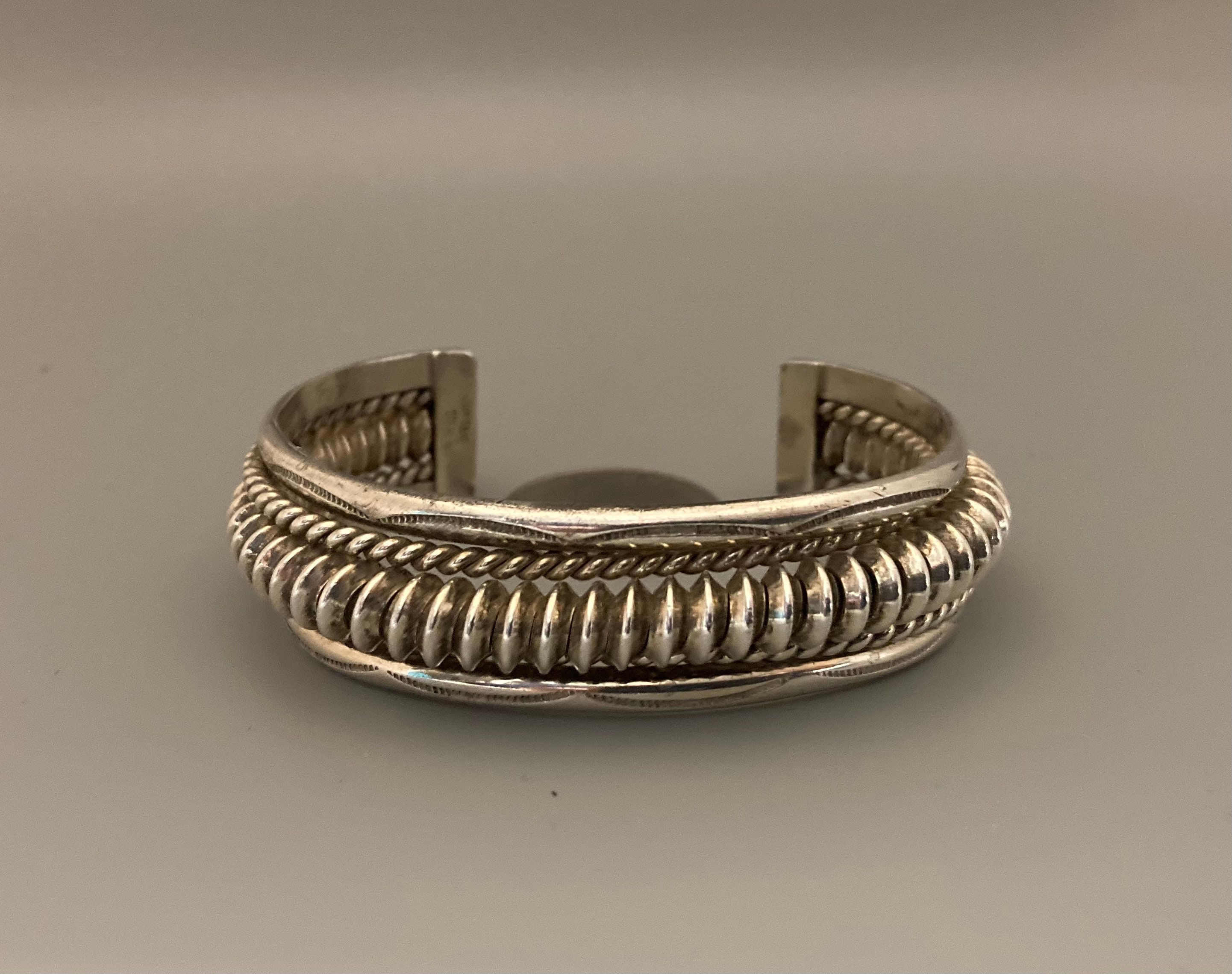 Phenomenal Vintage Native American Navajo Sterling Silver Stamp Nora Bill Bracelet Phenomenal Vintage Native American Navajo Sterling Silver Stamp Nora Bill Bracelet