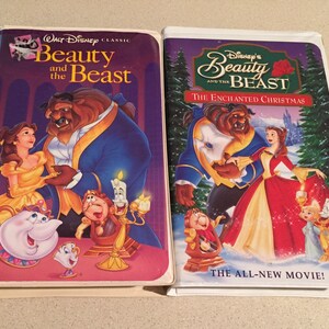 HOLIDAY Sale: Rare-Beauty & The Beast VHS Tape ‘92 Disney&#39;s Classic-1325 W/Enchanted Christmas Tape