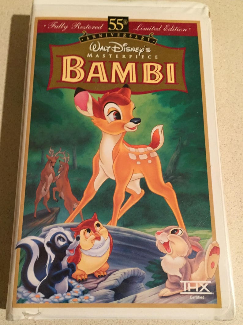 Collectors Item Bambi 1997 VHS Disney Masterpiece Collection 55th