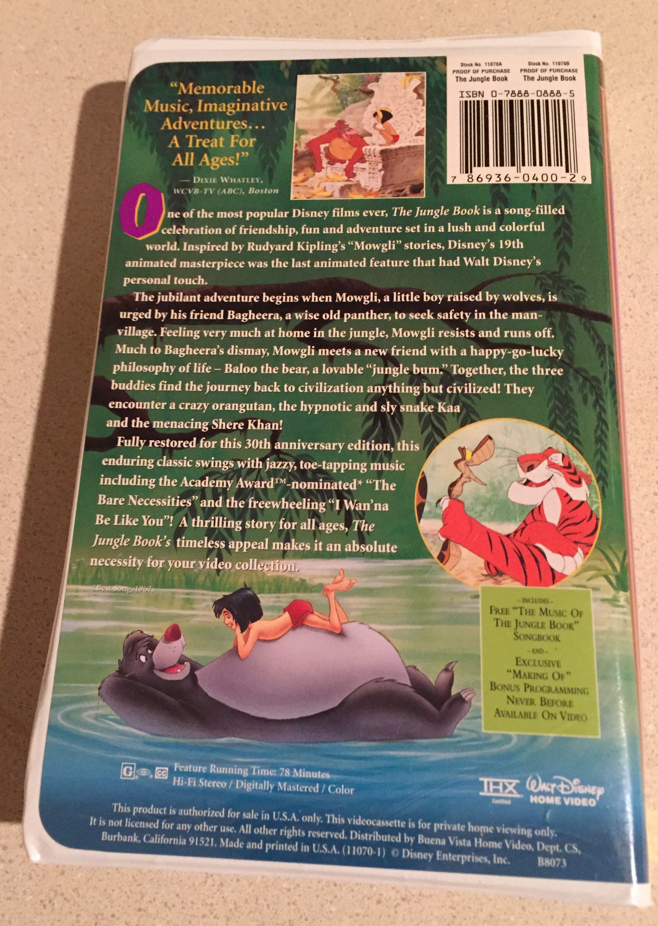 Opening To The Jungle Book 1997 Vhs The Jungle Book 1997 Vhs
