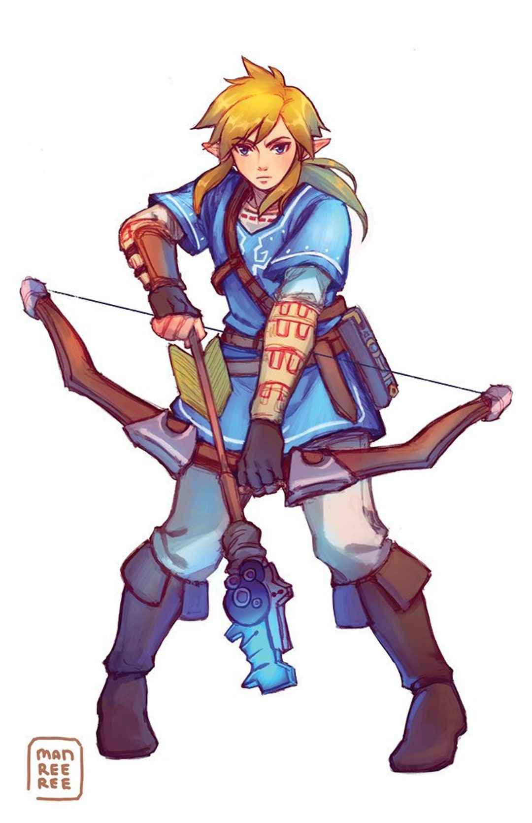 Link Protecting Zelda