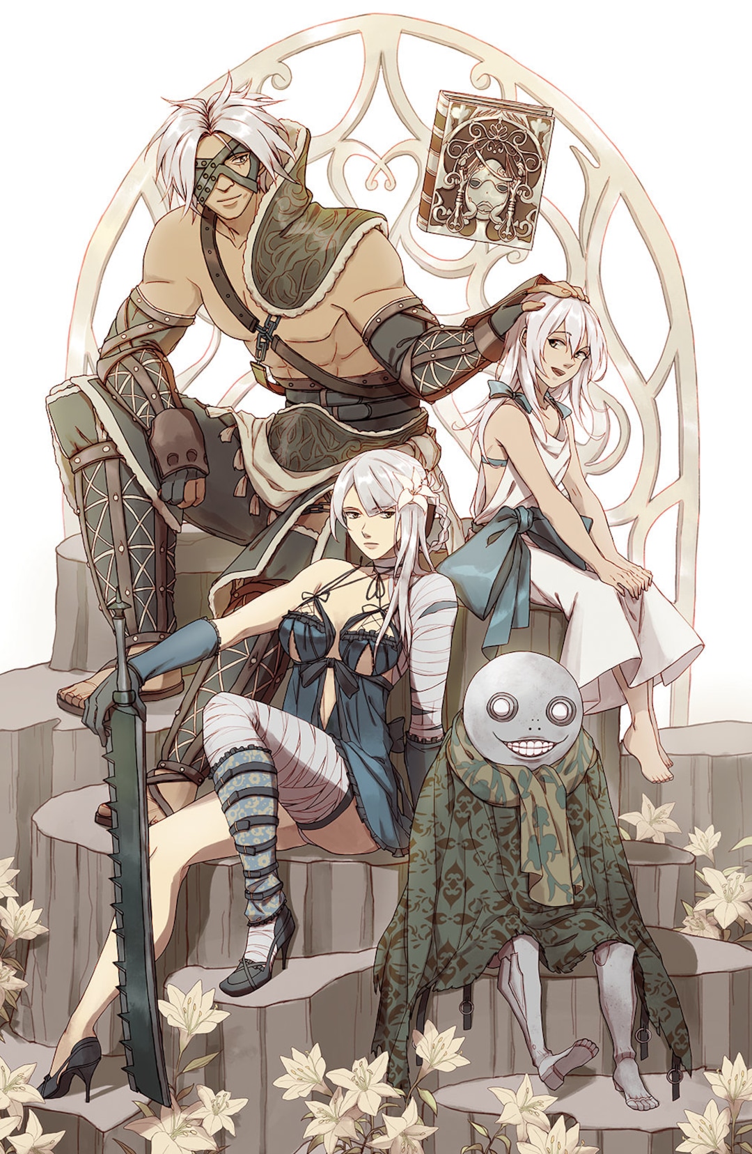 NieR Replicant Gestalt オルゴール Kaine/Emil Kaine and Emil NIER REPLICANT/GESTALT SPEEDPAINT/TIMELAPSE