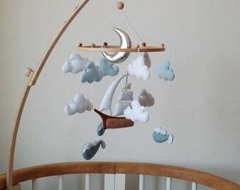 Crib Baby Mobile Felt Nursery Felt Toys Pdf Par Byemilydecor