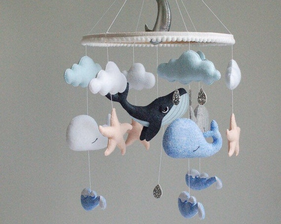 Feutre Bebe Mobile Baleine Dans Les Nuages Sea Boy Etsy Feutre Bebe Mobile Baleine Dans Les Nuages Sea Boy Etsy