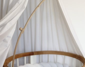 Wooden Baby Mobile Arm Attachment, Eco-Friendly Crib Hanger