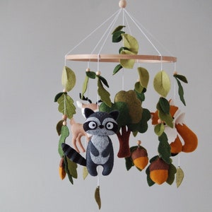 Baby mobile woodland mobile Nursery mobile woodland animals Crib mobile baby girl mobile baby mobile boy  hanging mobile baby shower gift