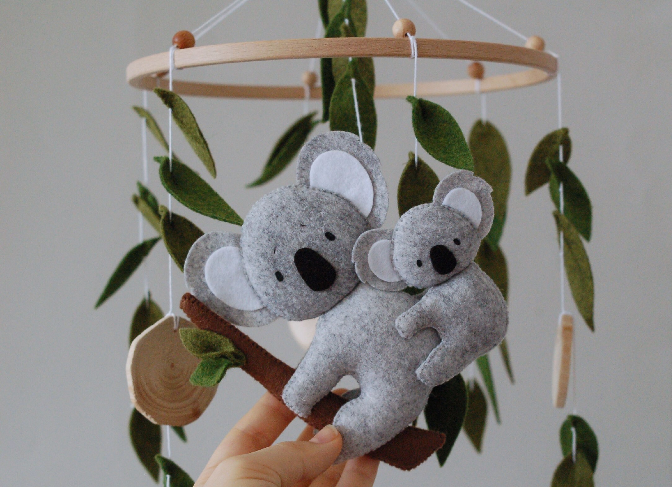 Koala bébé mobile Koala pépinière mobile Boy crèche mobile Etsy