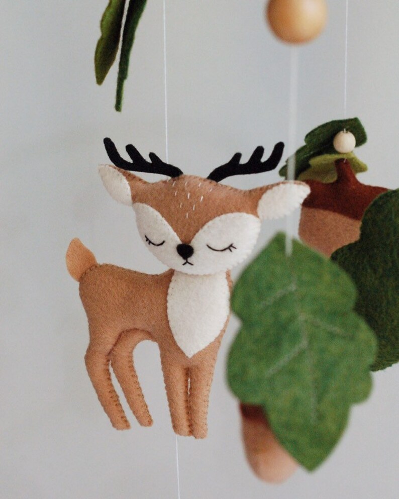 Woodland Baby Mobile Nursery Mobile Woodland Animals Crib Etsy