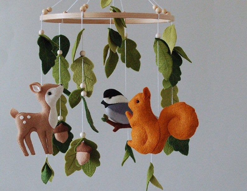 woodland mobile for crib