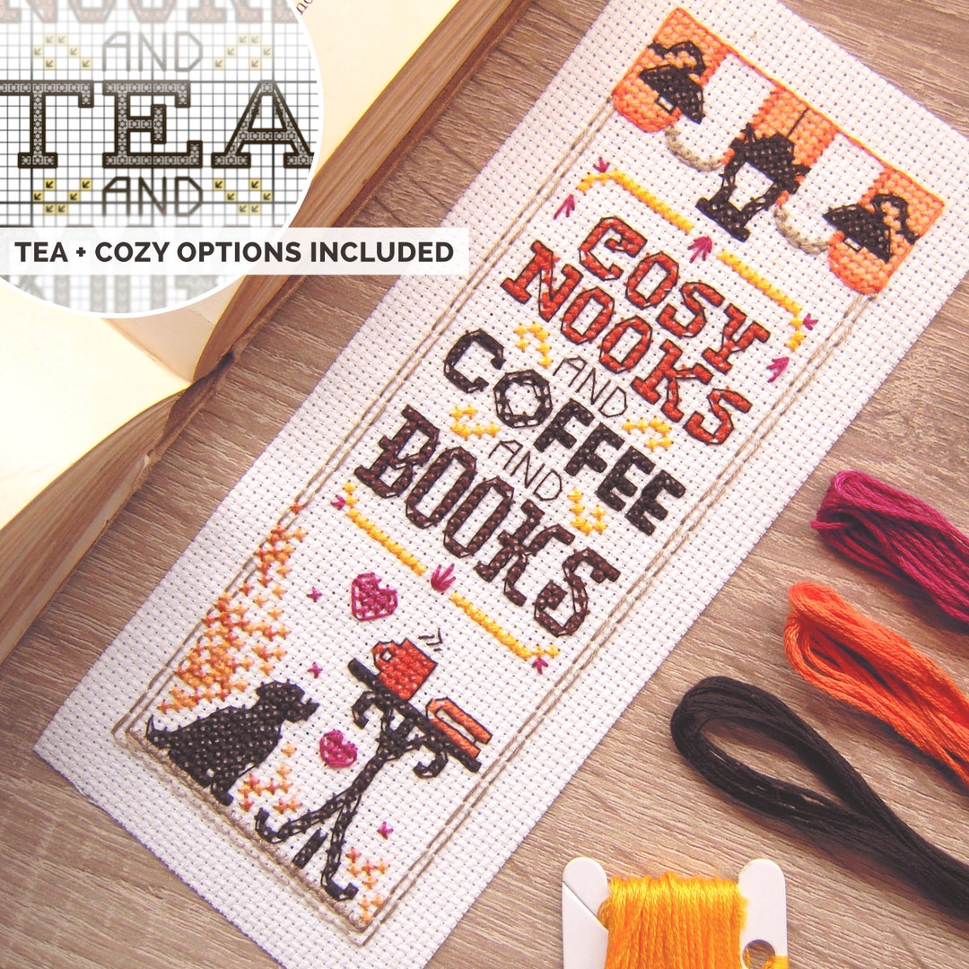 Cosy Nooks and Books Cafe Cross Stitch Pattern - Instant Download PDF ...