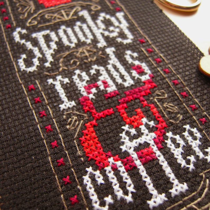 Spooky Reads & Coffee Cross Stitch Pattern, Instant Download PDF ...