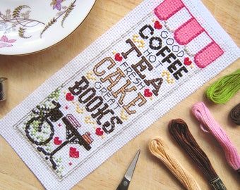 The Little Book Cafe Cross Stitch Pattern (PDF Download)