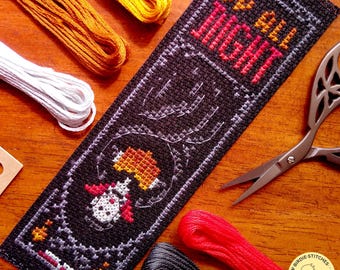 Vampire Bookmark Cross Stitch Pattern PDF Download