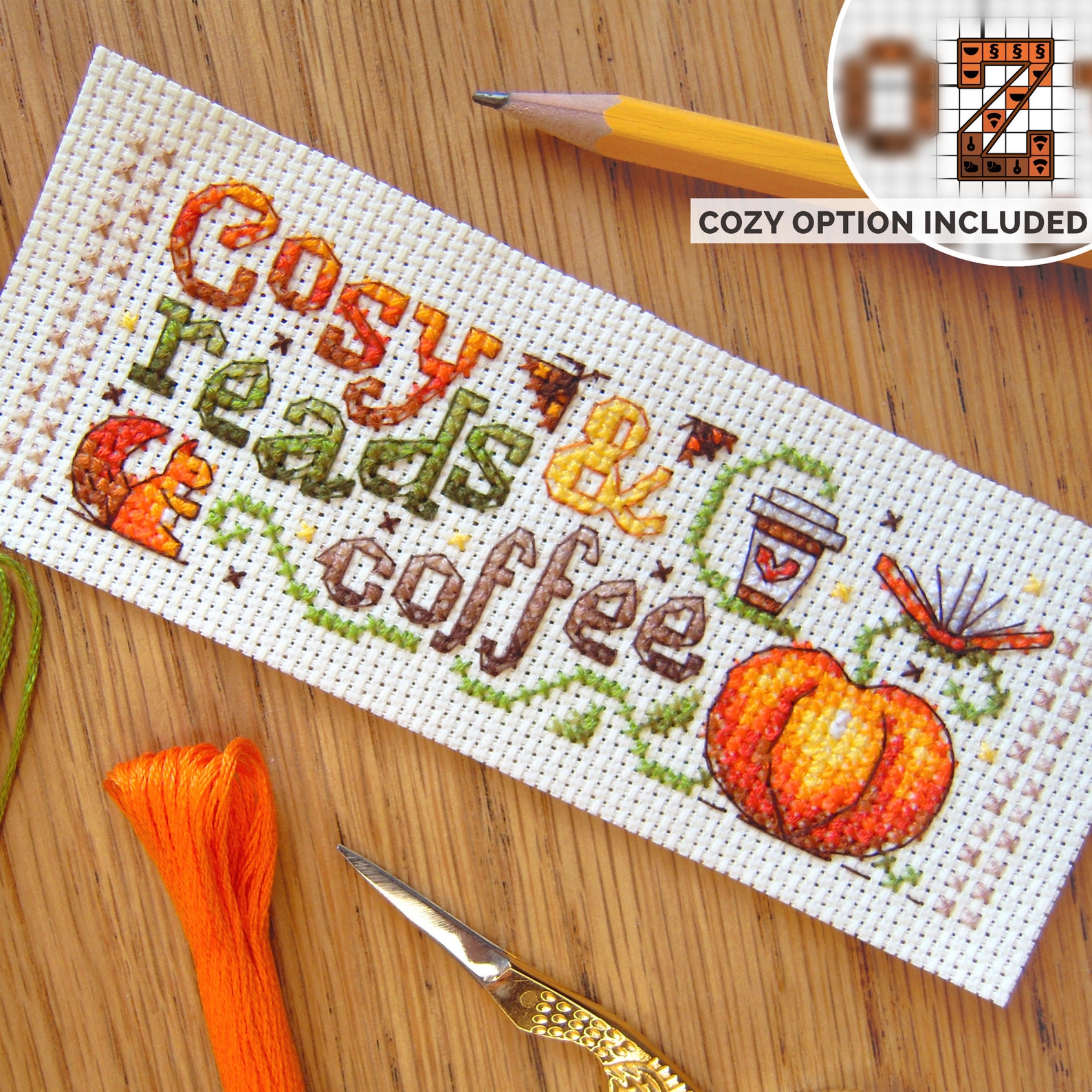 Cosy Reads & Coffee Cross Stitch Pattern - Instant Download PDF ...