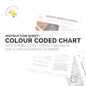 Spooky Reads & Coffee Cross Stitch Pattern, Instant Download PDF ...