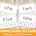 Number Words Clip Cards Preschool Learning, Kindergarten, Kids ...