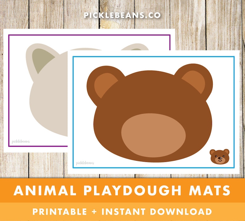 Animal Playdough Mats Preschool, Toddler, Daycare, Kids, Children, Cat