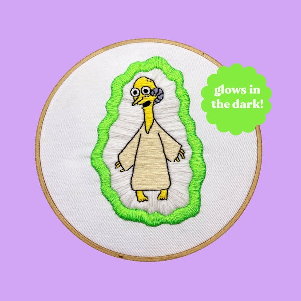 Mr Burns Embroidery KIT - Funny Embroidery Full Embroidery Kit - Fun Gift Great for Beginners - Modern Hand Embroidery Full Kit - Simpsons