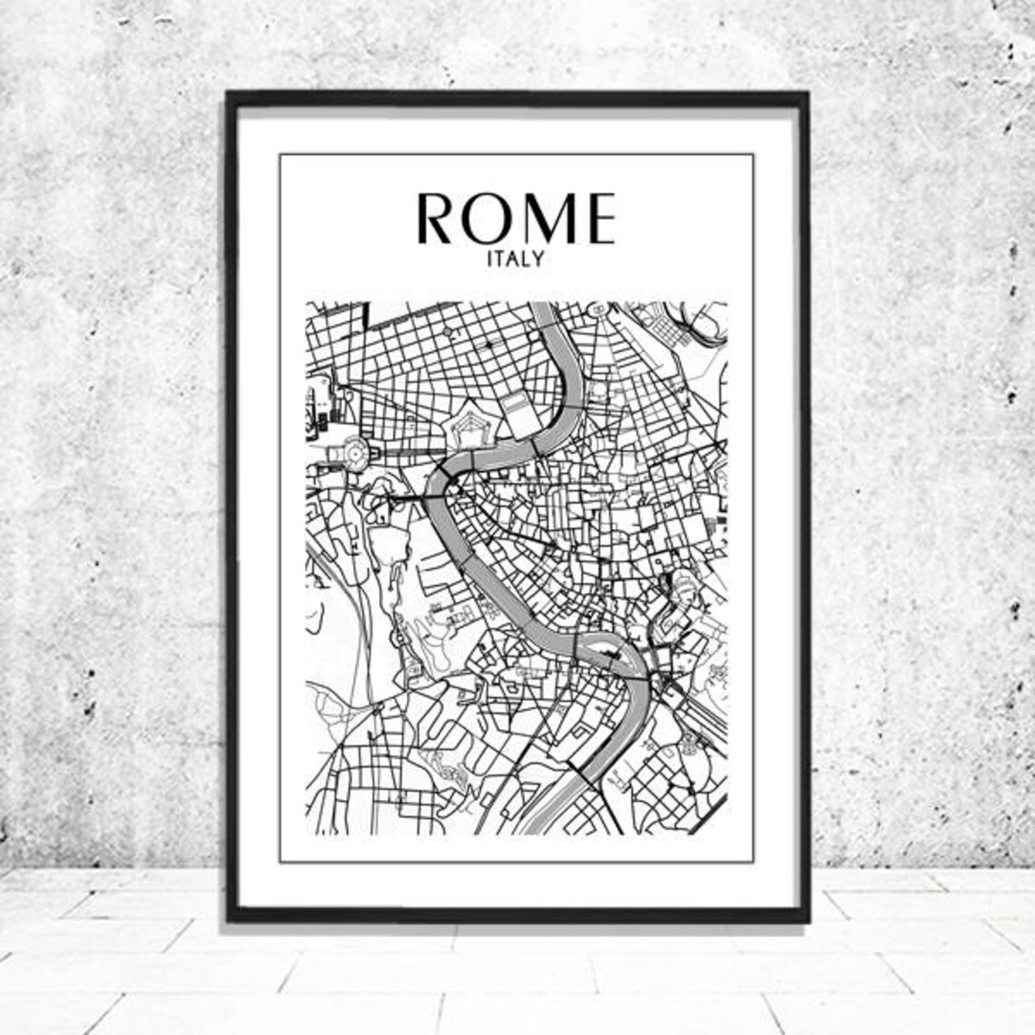 Rome Poster for Digital Download Printable Wall Art Italy Etsy