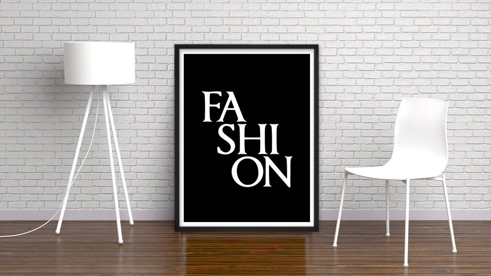 Fashion Wall Art Print, Fashion Printable Black Poster, Fashion Decor