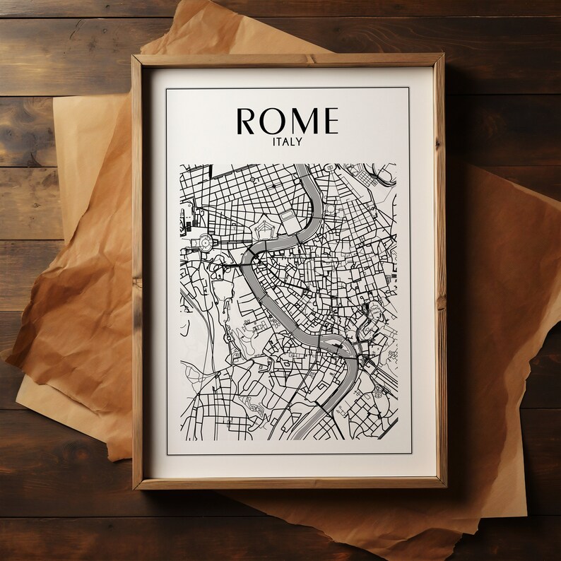 Rome Poster for Digital Download, Printable Wall Art, Italy Print, Map ...