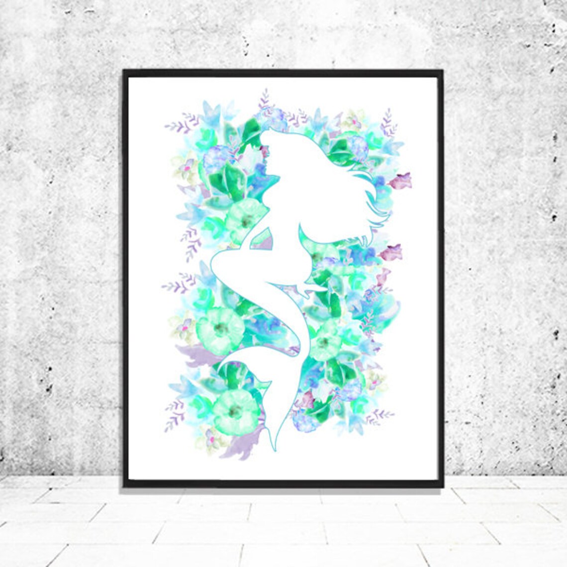 Printable Mermaid Party Decor Nursery Art for Digital - Etsy