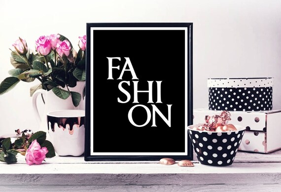 Fashion Wall Art Print Fashion Printable Black Poster | Etsy